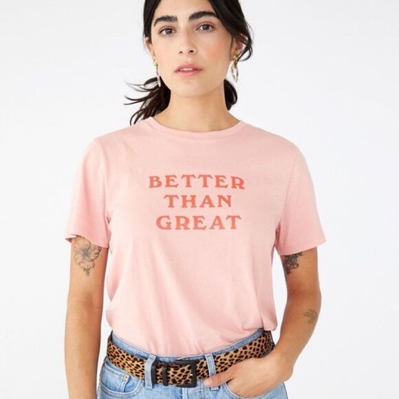 EUC Ban.do Pink Better Than Great Graphic Tee Large - Picture 1 of 3